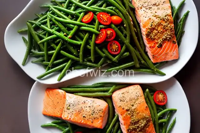 Cold Roast Salmon With Smashed Green Bean Salad