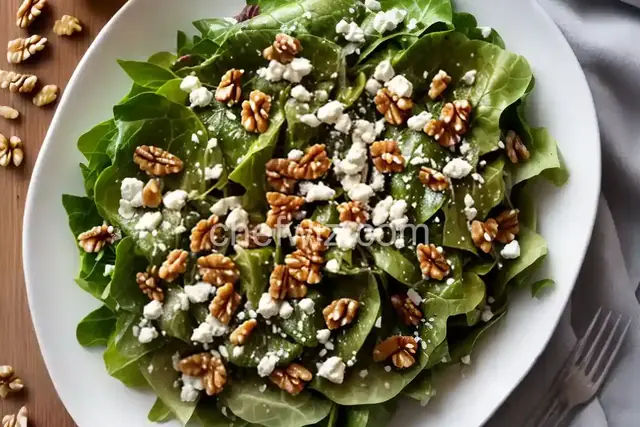 Collard Salad with Walnuts, Pecorino and Mustard Vinaigrette