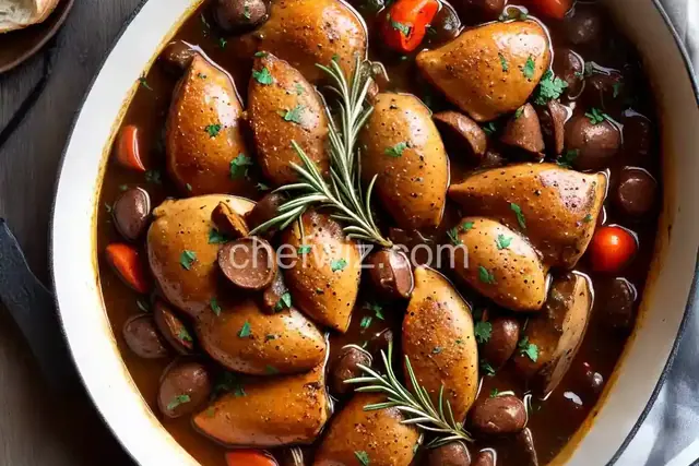Coq Au Vin with Rosemary and Thyme