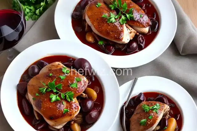 Coq au Vin (Chicken Braised in Red Wine) Recipe