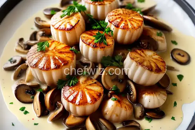 Coquilles St. Jacques (Scallops with Mushrooms in Cream Sauce)