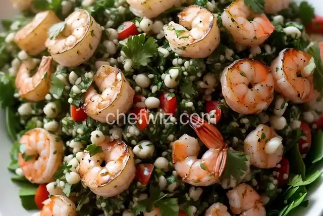 Coriander Tabbouleh Salad with Shrimp