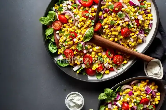 Corn, Sweet Onion, and Tomato Salad