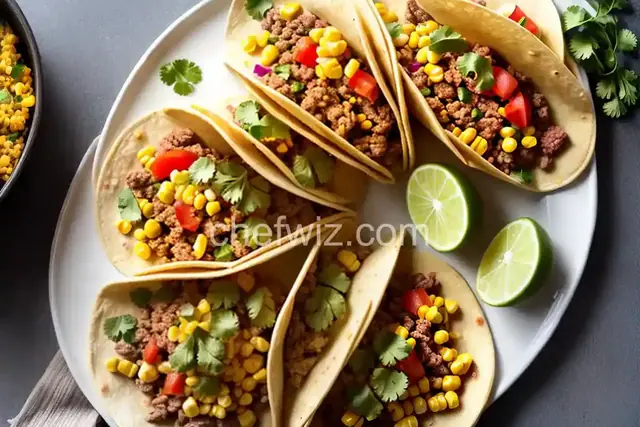 Corn Tortilla Tacos with Ground Turkey