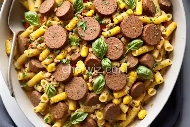 Corn and Sausage Pasta