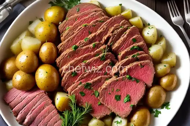 Corned Beef and Cabbage with Herb Buttered Potatoes