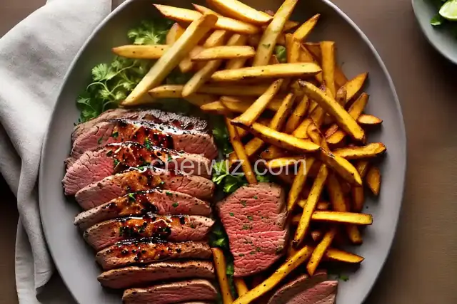Cornell Chicken with Grilled Steak Fries