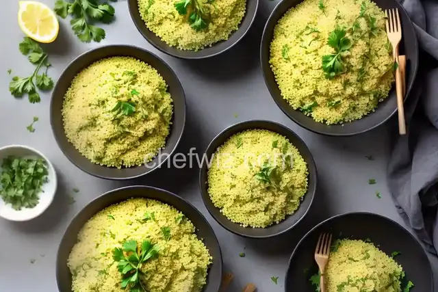 Couscous with Fresh Cilantro and Lemon Juice