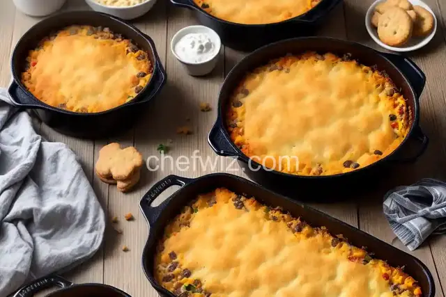 Cowboy Casserole with Biscuits