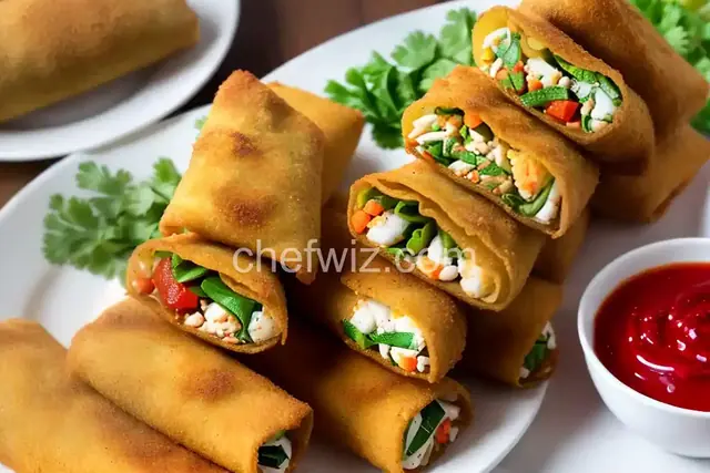 Crab Cake Egg Rolls