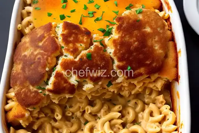 Crab Cake Mac N Cheese