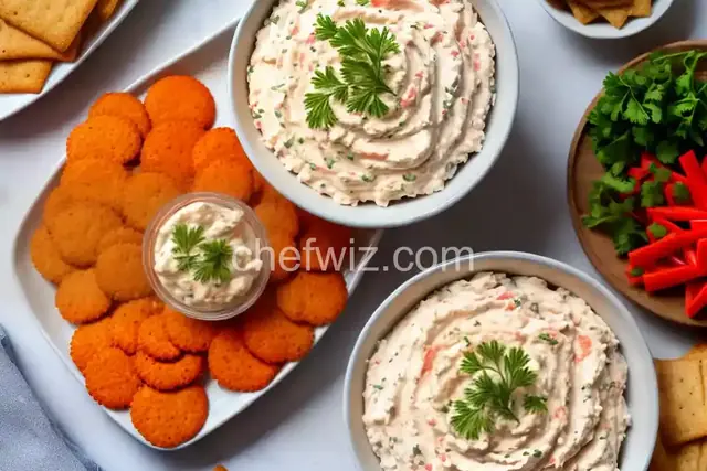 Crab Stick Crackers with Crab Dip