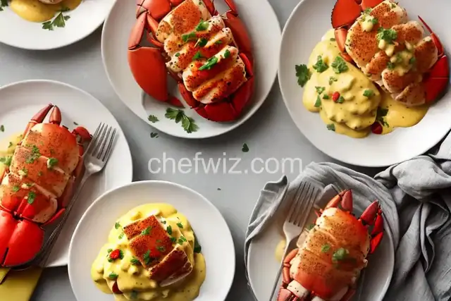 Crab-Stuffed Lobster Tails with Blender Bearnaise Sauce