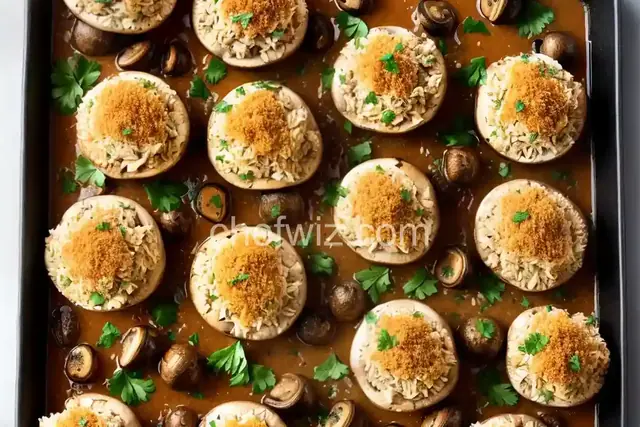 Crab and Lobster Stuffed Mushrooms