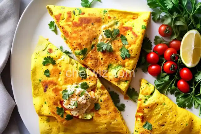 Crab and avocado omelet