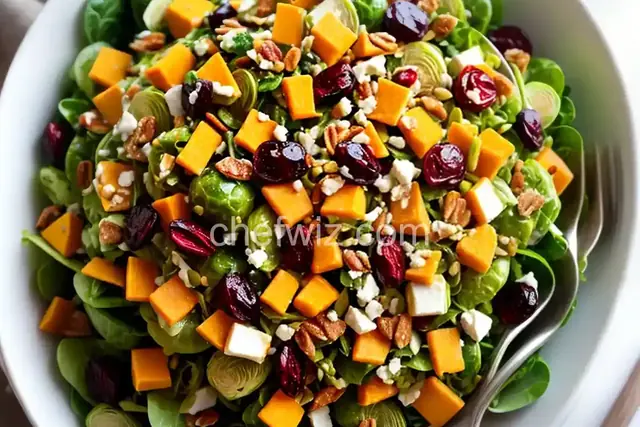 Cranberry, Cheddar, and Brussels Sprouts Salad