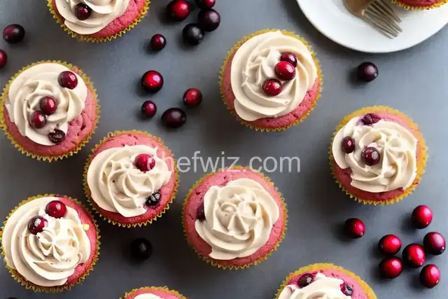 Cranberry Cupcakes with White Chocolate Frosting