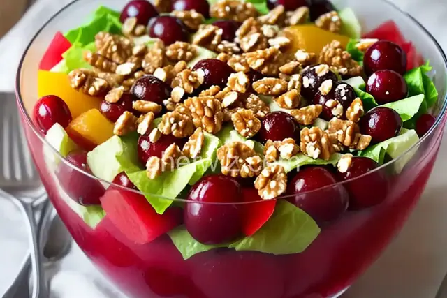 Cranberry Jell-O® Salad with Walnuts