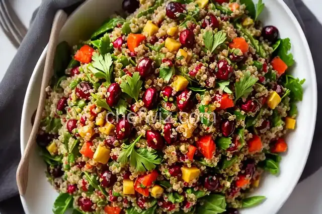 Cranberry Lentil and Quinoa Salad