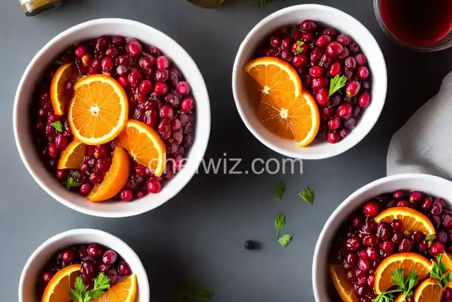 Cranberry Orange Relish with Orange Flavored Liqueur