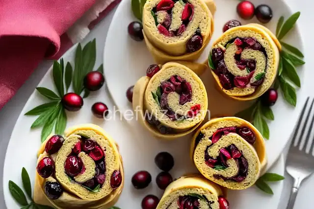Cranberry Turkey Pinwheels