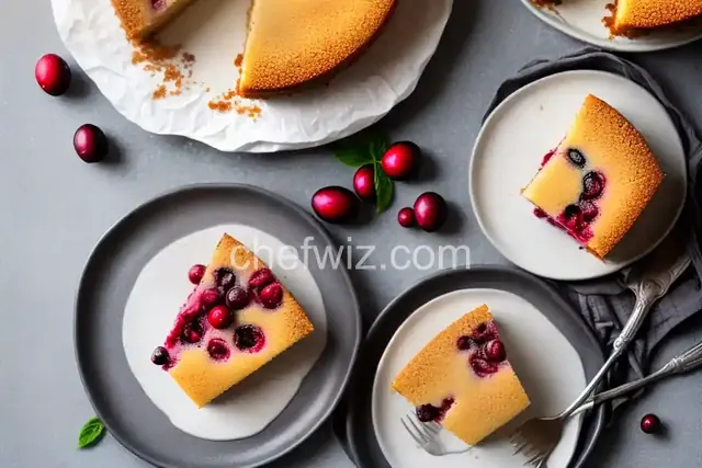 Cranberry Upside-Down Sour Cream Cake