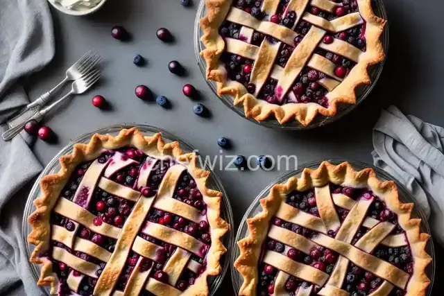 Cranberry and Wild Blueberry Pie