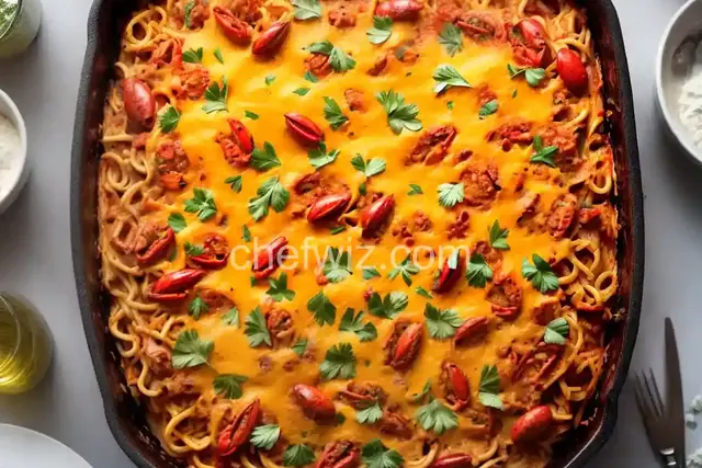 Crawfish Baked Spaghetti