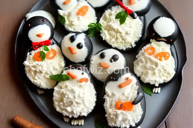 Cream Cheese Penguins