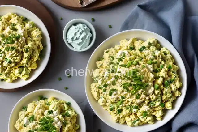 Cream Cheese and Scallion Scrambled Eggs