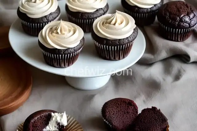 Cream Filled Chocolate Cupcakes