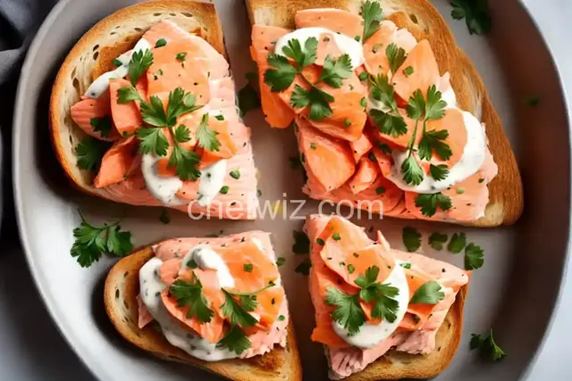 Creamed Salmon on Toast