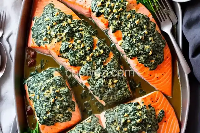 Creamed Spinachï¿½Stuffed Salmon