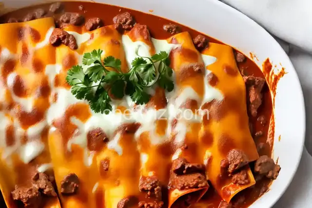 Creamy Beef Enchiladas