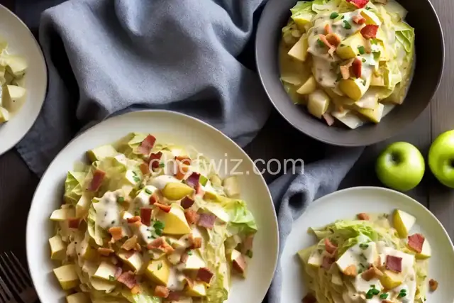 Creamy Cabbage with Apples and Bacon