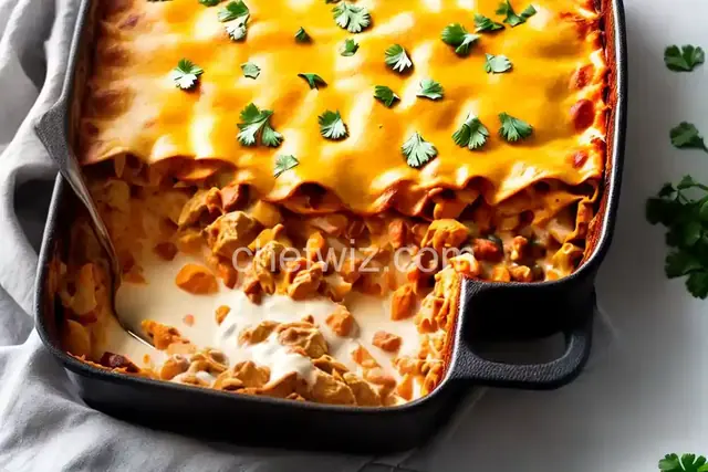 Creamy Chicken Enchilada Casserole