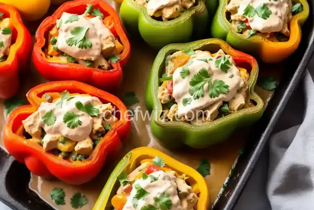 Creamy Chicken Stuffed Peppers