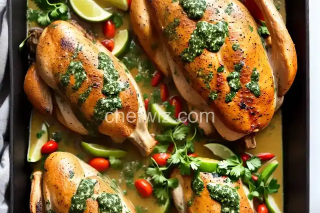 Creamy Chimichurri Roast Chicken