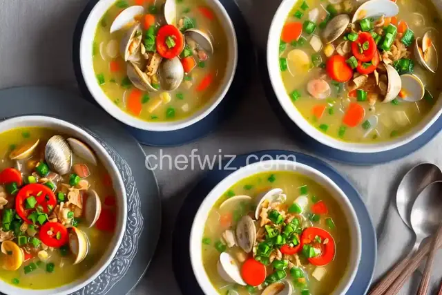 Creamy Clam, Crab, and Vegetable Soup
