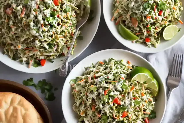 Creamy, Crunchy Cilantro-Lime Slaw