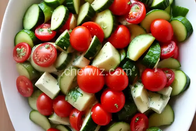 Creamy Cucumber Tomato Salad
