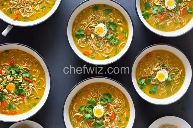 Creamy Curry Egg Noodle Soup
