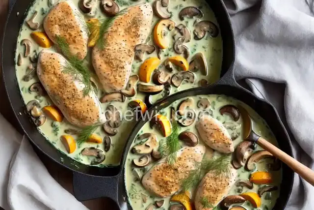 Creamy Dill Chicken and Mushrooms