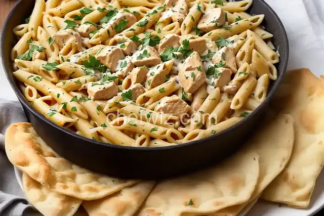 Creamy Garlic Chicken Penne