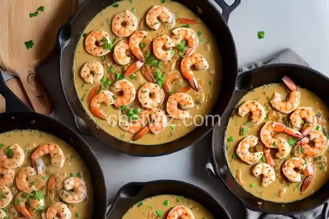 Creamy, Garlicky Shrimp Skillet