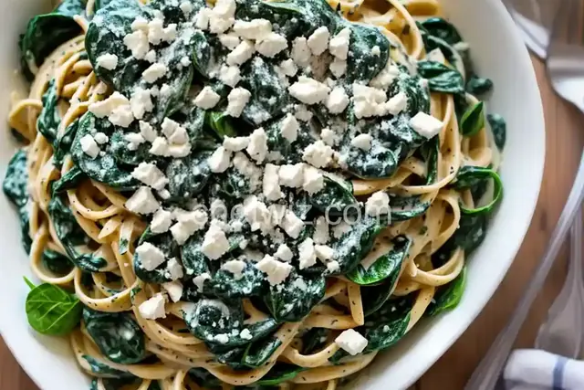 Creamy Gorgonzola Spinach Pasta