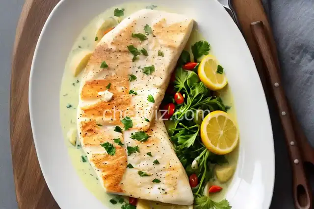 Creamy Halibut Olympia
