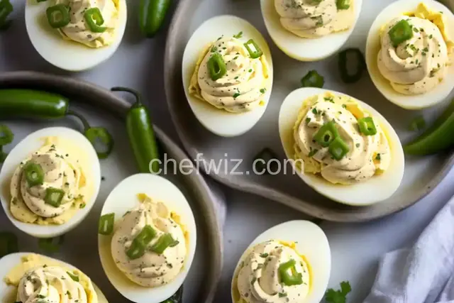 Creamy Jalapeno Deviled Eggs