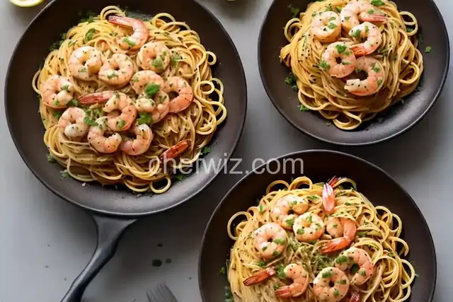 Creamy Lemon-Pepper Shrimp Spaghetti