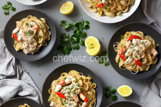 Creamy Lemony Crab Pasta